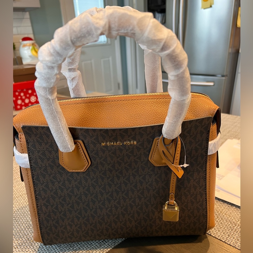Michael Kors belted satchel handbag
